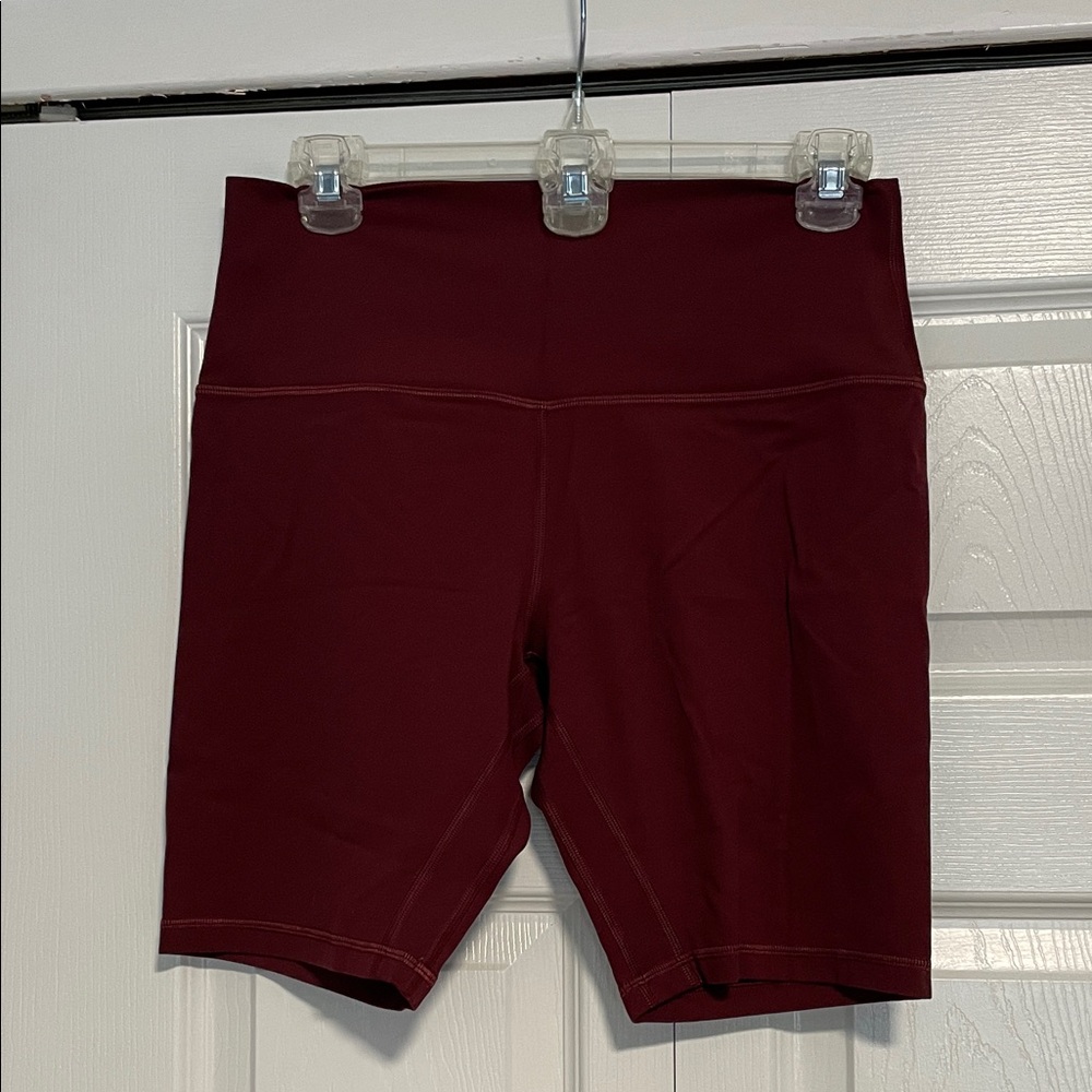 Lululemon Athletica Deep Red Bike Shorts
